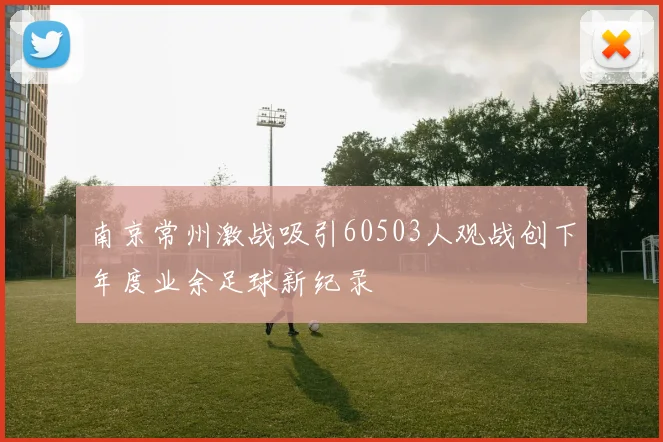 南京常州激战吸引60503人观战创下年度业余足球新纪录